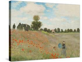 Poppy Field, Near Argenteuil, c.1873-Claude Monet-Stretched Canvas