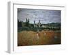 Poppy Field Near Vetheuil-Claude Monet-Framed Giclee Print