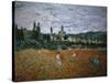 Poppy Field Near Vetheuil-Claude Monet-Stretched Canvas
