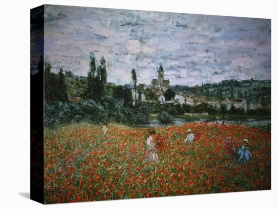 Poppy Field Near Vetheuil-Claude Monet-Stretched Canvas