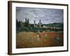 Poppy Field Near Vetheuil-Claude Monet-Framed Giclee Print