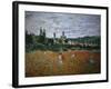 Poppy Field Near Vetheuil-Claude Monet-Framed Giclee Print