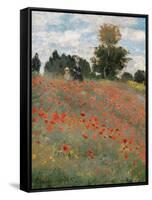 Poppy Field-Claude Monet-Framed Stretched Canvas