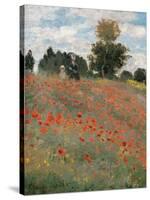 Poppy Field-Claude Monet-Stretched Canvas