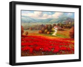 Poppy Fields Afar-Marino-Framed Art Print