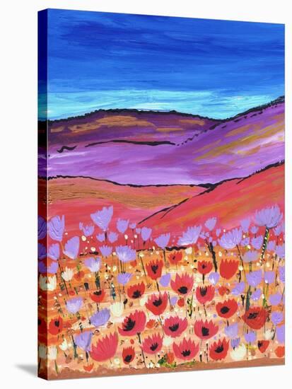 Poppy Fields-Caroline Duncan-Stretched Canvas