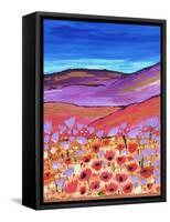 Poppy Fields-Caroline Duncan-Framed Stretched Canvas