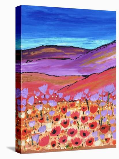 Poppy Fields-Caroline Duncan-Stretched Canvas