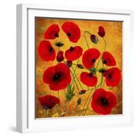 Poppy Flowers 2-Ata Alishahi-Framed Giclee Print