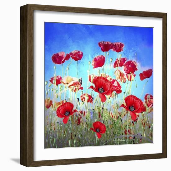 Poppy Flowers Field-Ata Alishahi-Framed Giclee Print