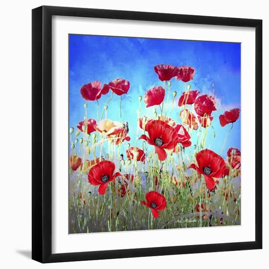 Poppy Flowers Field-Ata Alishahi-Framed Giclee Print