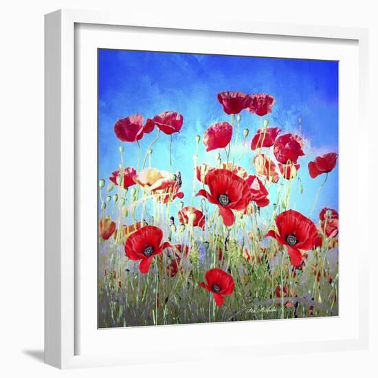 Poppy Flowers Field-Ata Alishahi-Framed Giclee Print