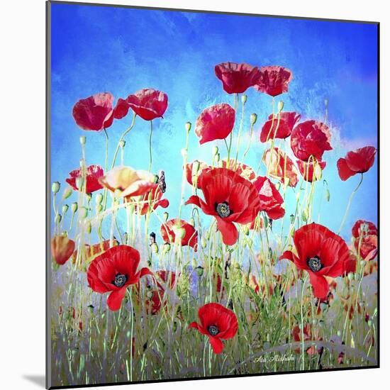 Poppy Flowers Field-Ata Alishahi-Mounted Giclee Print