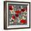 Poppy Flowers Seamless Pattern over Grey-Danussa-Framed Art Print