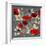 Poppy Flowers Seamless Pattern over Grey-Danussa-Framed Art Print