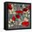 Poppy Flowers Seamless Pattern over Grey-Danussa-Framed Stretched Canvas