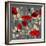 Poppy Flowers Seamless Pattern over Grey-Danussa-Framed Art Print