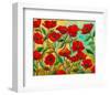 Poppy Garden-Peggy Davis-Framed Art Print