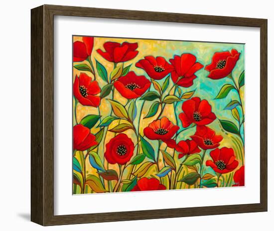 Poppy Garden-Peggy Davis-Framed Art Print