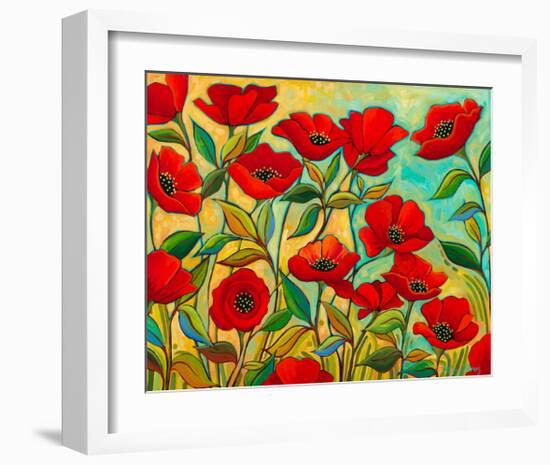 Poppy Garden-Peggy Davis-Framed Art Print