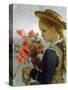 Poppy Girl-Karl Wilhelm Friedrich Bauerle-Stretched Canvas