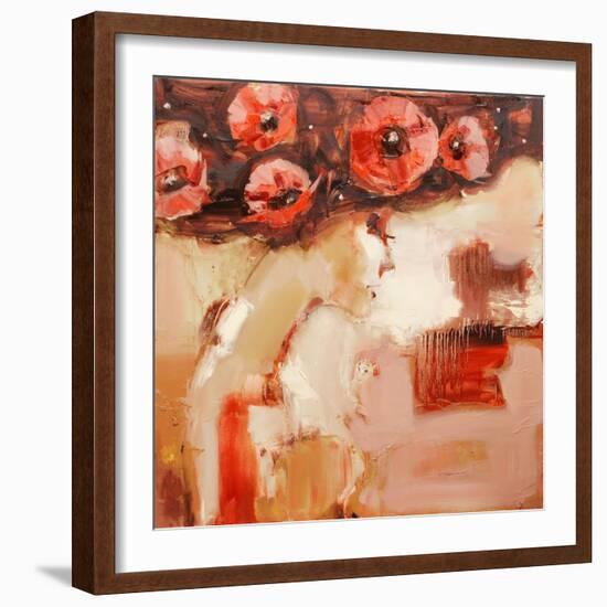 Poppy Hat-Elena Ilku-Framed Giclee Print