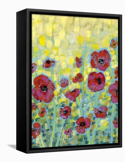 Poppy Impressions II-Jennifer Goldberger-Framed Stretched Canvas