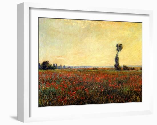 Poppy Landscape-Claude Monet-Framed Giclee Print