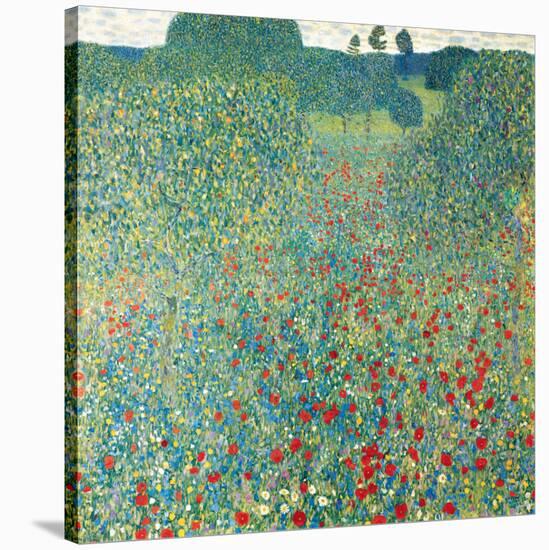 Poppy Meadow, c.1907-Gustav Klimt-Stretched Canvas