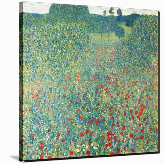 Poppy Meadow, c.1907-Gustav Klimt-Stretched Canvas