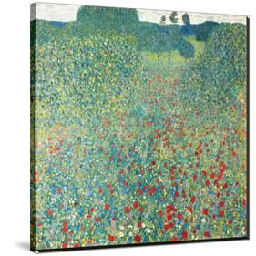 Poppy Meadow, c.1907-Gustav Klimt-Stretched Canvas