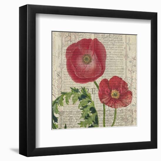 Poppy Pages Square II-Louise Montillio-Framed Art Print