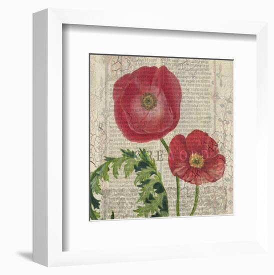 Poppy Pages Square II-Louise Montillio-Framed Art Print