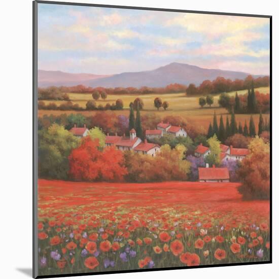 Poppy Pastures II-TC Chiu-Mounted Art Print