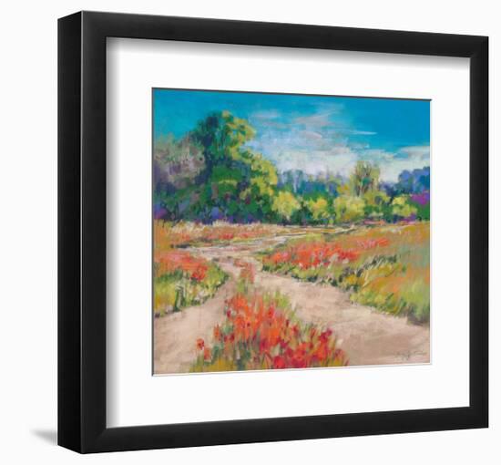 Poppy Path-null-Framed Art Print