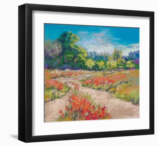 Poppy Path-null-Framed Art Print