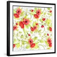 Poppy Pattern I-Irina Trzaskos Studios-Framed Giclee Print