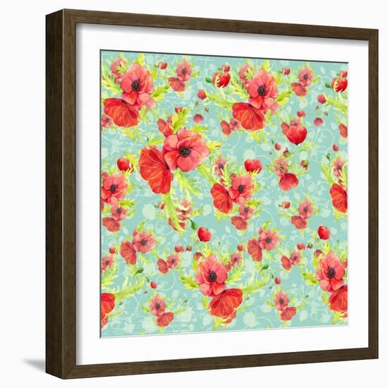 Poppy Pattern II-Irina Trzaskos Studios-Framed Giclee Print