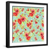 Poppy Pattern II-Irina Trzaskos Studios-Framed Giclee Print