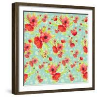 Poppy Pattern II-Irina Trzaskos Studios-Framed Giclee Print