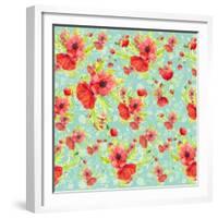 Poppy Pattern II-Irina Trzaskos Studios-Framed Giclee Print