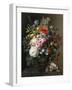 Poppy, Peonies, Roses and Naturtiums in a Greek Vase-Johan Laurentz Jensen-Framed Giclee Print