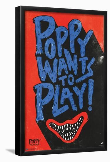 Poppy Playtime - Poppy Wants To Play-Trends International-Framed Poster