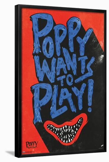 Poppy Playtime - Poppy Wants To Play-Trends International-Framed Poster