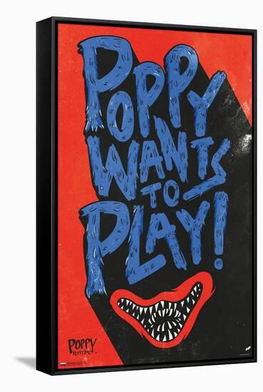 Poppy Playtime - Poppy Wants To Play-Trends International-Framed Stretched Canvas