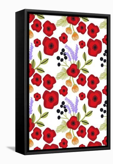 Poppy print, 2015-Isobel Barber-Framed Stretched Canvas