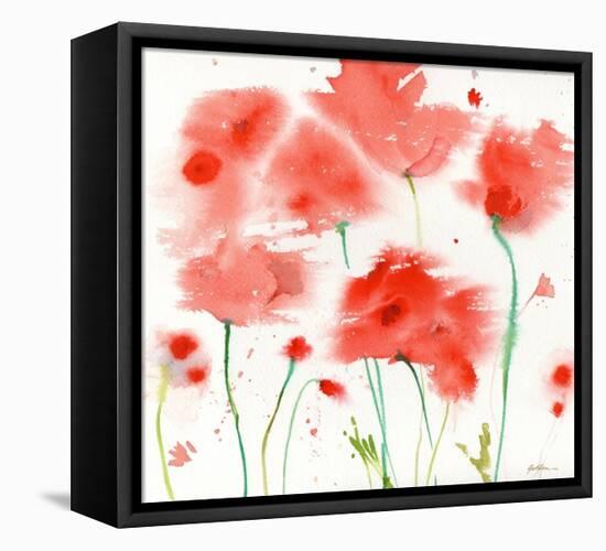 Poppy Reds-Sheila Golden-Framed Stretched Canvas