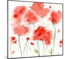 Poppy Reds-Sheila Golden-Mounted Art Print