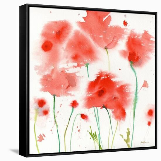 Poppy Reds-Sheila Golden-Framed Stretched Canvas