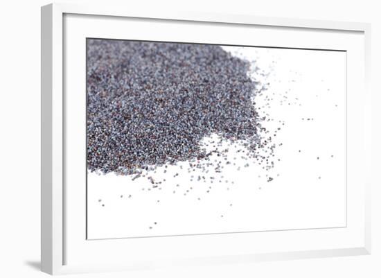 Poppy Seeds Isolated on White-Yastremska-Framed Photographic Print
